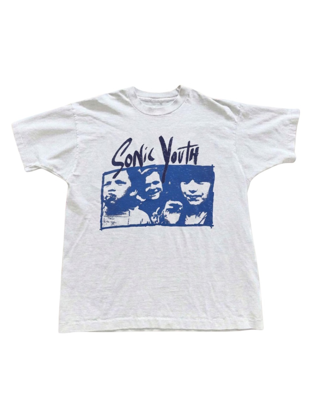 Gildan Sonic Youth White Graphic Band Tee